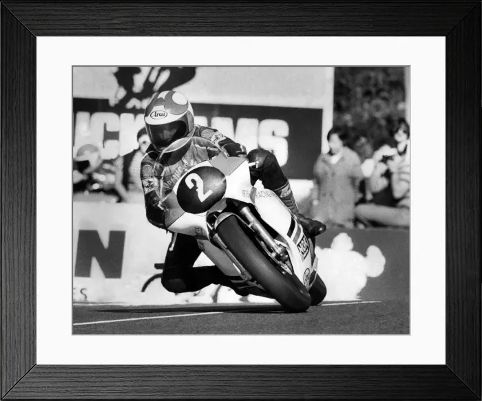 Framed Print : Brian Reid in practice at Quarter Bridge for the T. T. Formula II Race Framed Print : Brian Reid in practice at Quarter Bridge for the T. T. Formula II Race