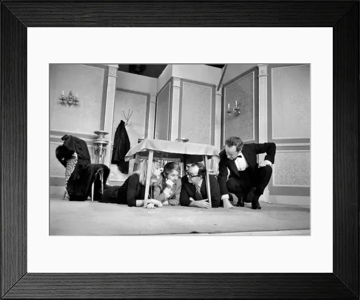 Framed Print : Eric Morecambe and Ernie Wise during rehearsals for their show Framed Print : Eric Morecambe and Ernie Wise during rehearsals for their show