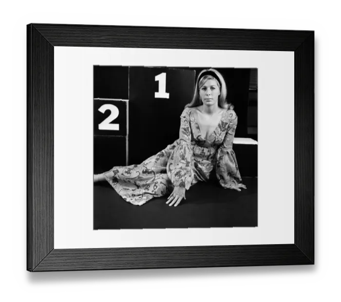 Framed Print : British runner Mary Rand poses during a photoshoot in the studio Framed Print : British runner Mary Rand poses during a photoshoot in the studio