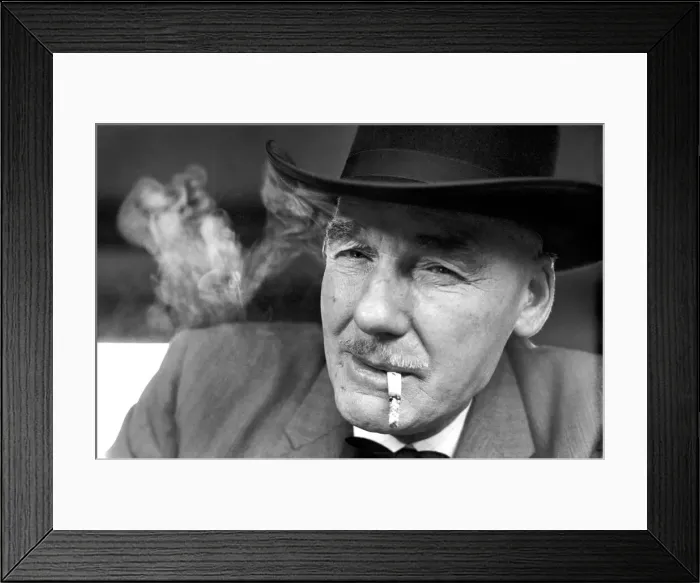 Framed Print : That mean Cowboy look. Lot Beedon 63 years old miner goes looking for the sheriff of