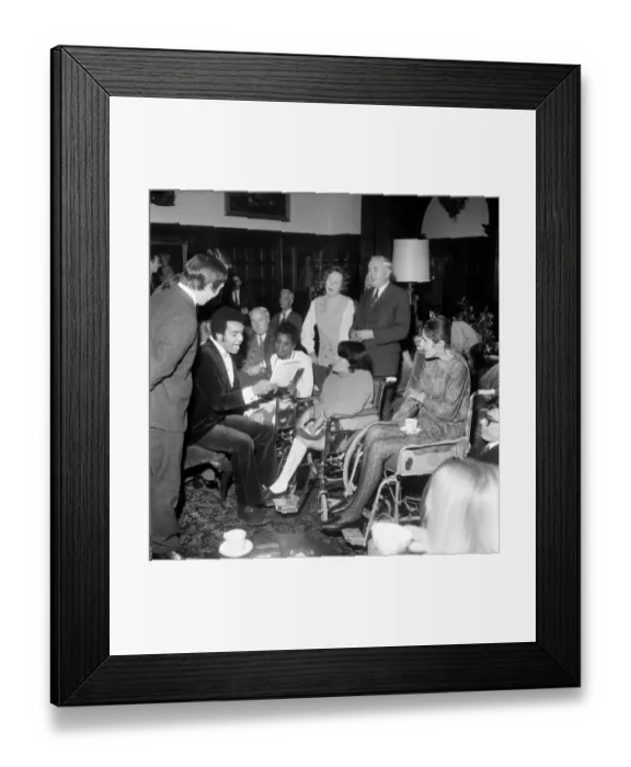 Framed Print : Prime Minister Harold Wilson seen here with his wife Mary atttending a carol concert