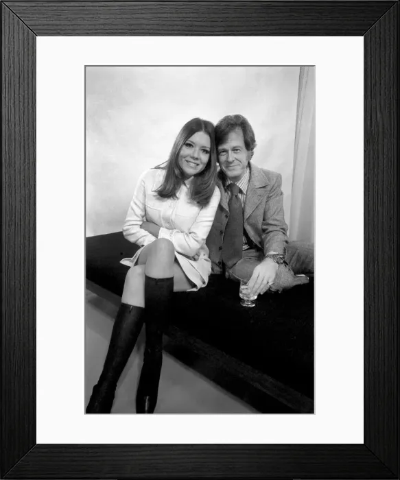 Framed Print : Diana Rigg and Robert Culp who star in the television drama Married Alive written by John Framed Print : Diana Rigg and Robert Culp who star in the television drama Married Alive written by John