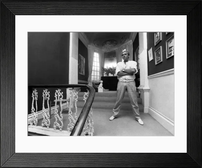Framed Print : Brains behind the success of Wham is Simon Napier Bell pictured at his home in Bryanston