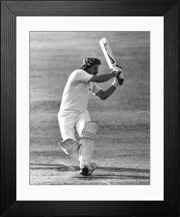Framed Print : Ian Botham batting for England v. Pakistan. August 1982 P003868
