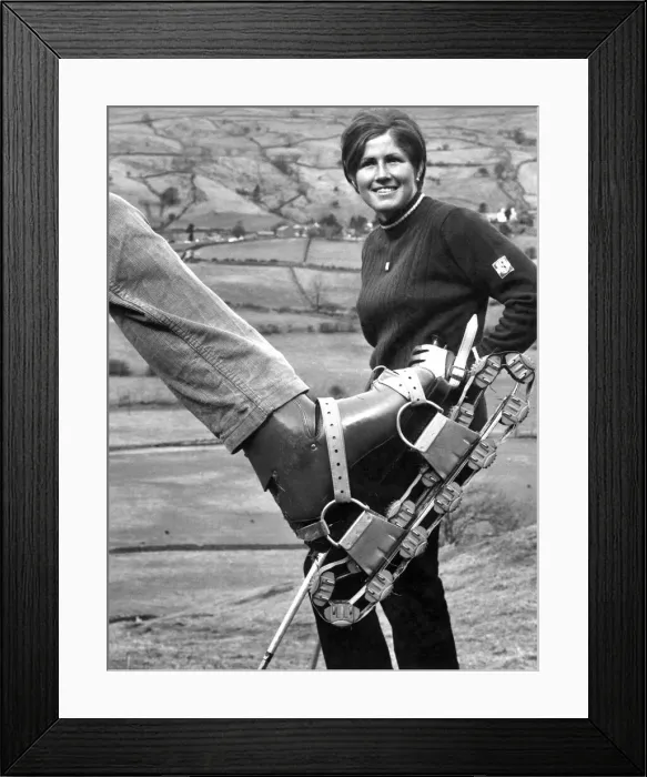 Framed Print : Grass Skiing: April 1970 P005361