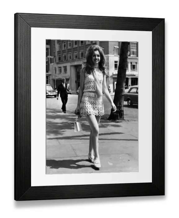 Framed Print : Clothing Fashion: Mini dress. June 1969 P005246 Framed Print : Clothing Fashion: Mini dress. June 1969 P005246