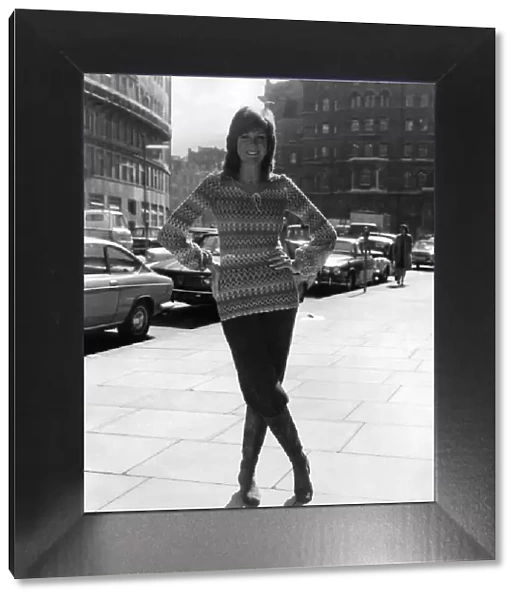 Cilla Black: Cilla wearing her day outfit, a french cotton knitted top