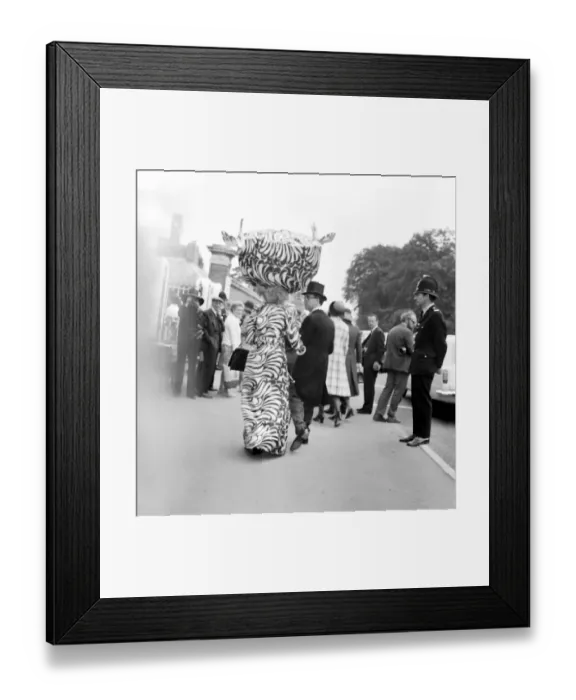 Framed Print : Oversized hats on display on the first day of Royal Ascot June 1970 70-05824-003