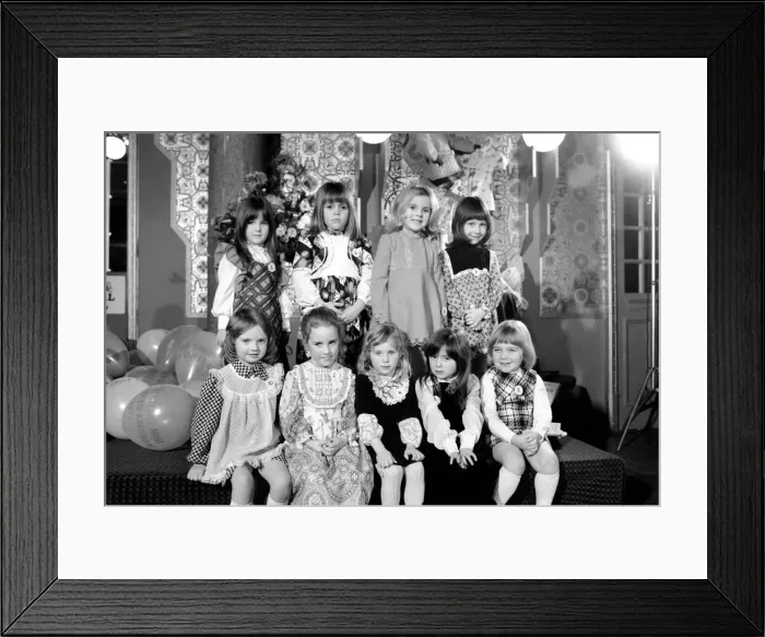 Framed Print : The top ten competitors in the Mini Miss UK beauty competition. January 1975 75-00024 Framed Print : The top ten competitors in the Mini Miss UK beauty competition. January 1975 75-00024