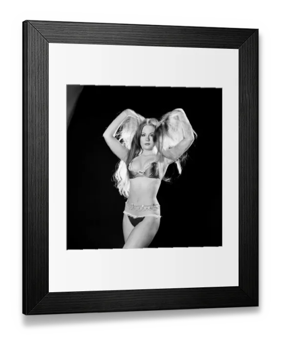 Framed Print : Maths Teacher 1970s glamour girl. January 1975 75-00023-002 Framed Print : Maths Teacher 1970s glamour girl. January 1975 75-00023-002