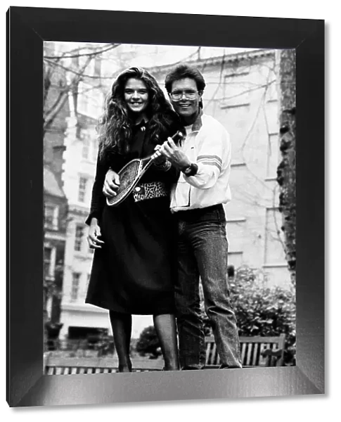 Cliff Richard singer with Tennis player Annabel Croft