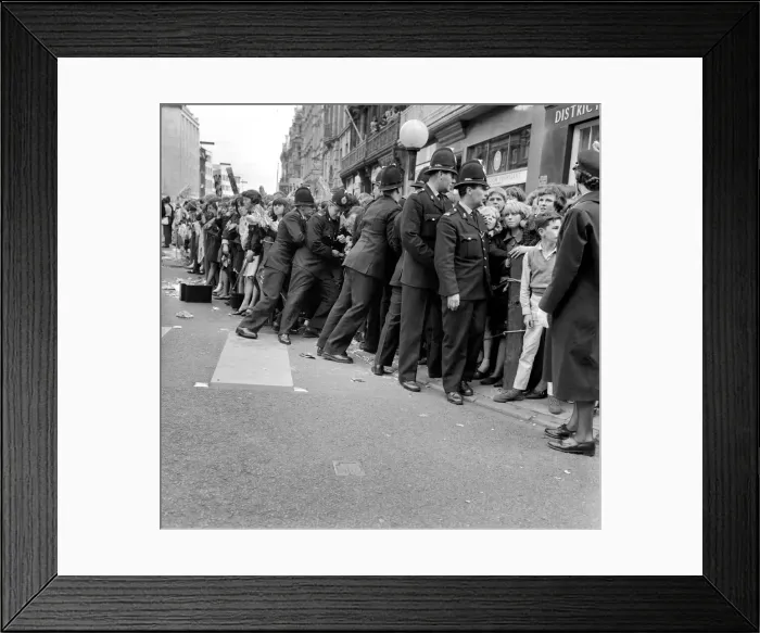 Framed Print : Northern premiere of The Beatles film A Hard Days Night in Liverpool