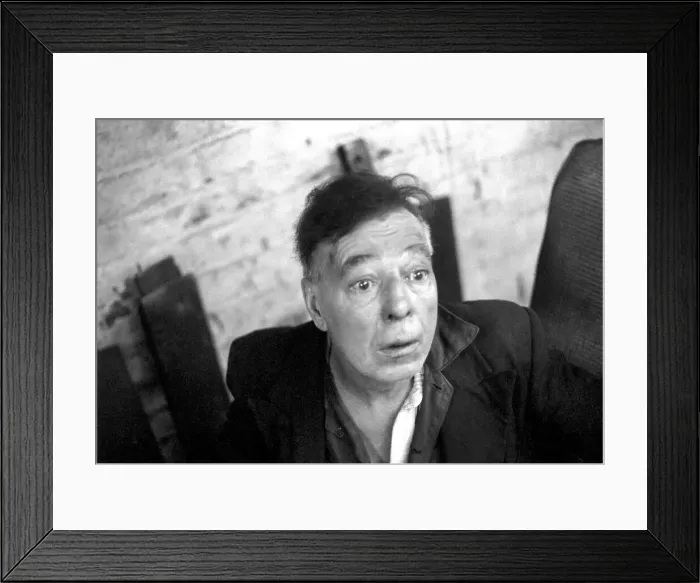 Framed Print : Cyril Eachus waits for the bailiffs to arrive to evict him Framed Print : Cyril Eachus waits for the bailiffs to arrive to evict him