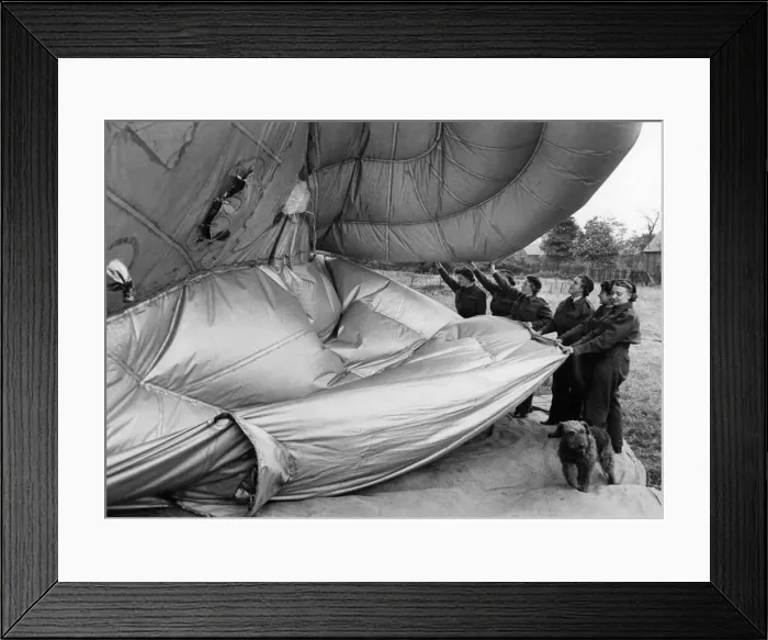Framed Print : World War II Women: W. A. A. F.s man the barrage balloons. W. A. A. F Framed Print : World War II Women: W. A. A. F.s man the barrage balloons. W. A. A. F