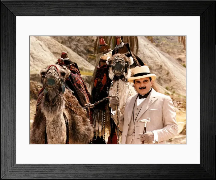 Framed Print : David Suchet plays the part of Poirot the detective DBase Framed Print : David Suchet plays the part of Poirot the detective DBase