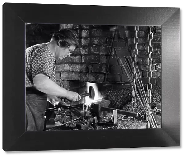 World War II Women. The blacksmiths mother takes over the forge whilst the soldiers are