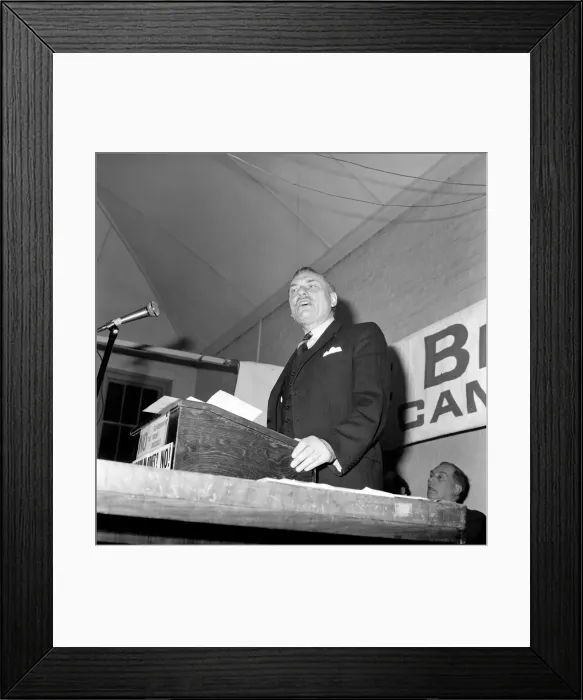 Framed Print : The Study of Enoch: Enoch Powell this evening was the guest speaker at the Anti Common