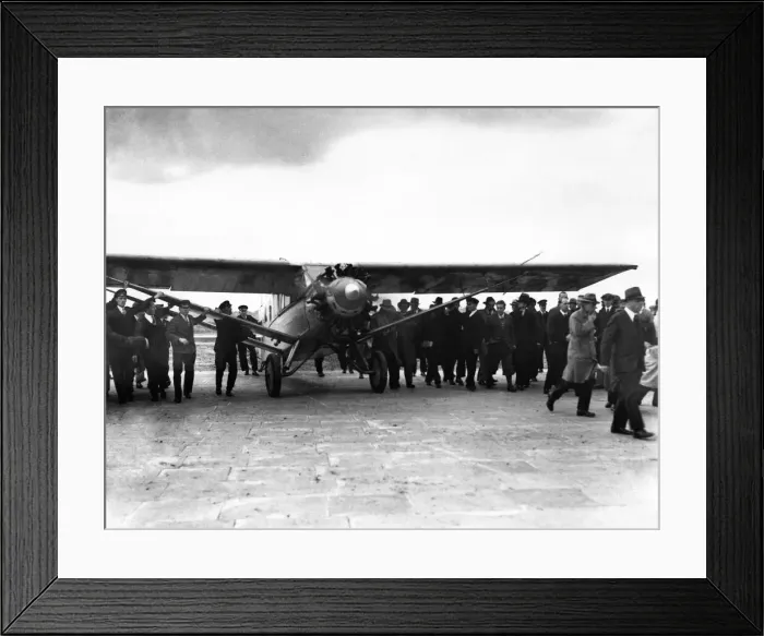 Framed Print : Atlantic Fliers at Croydon. October 1930 P003984 Framed Print : Atlantic Fliers at Croydon. October 1930 P003984