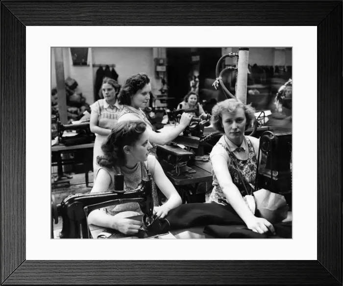 Framed Print : Clothing factory feature Newcastle-u-Lyme, Staffs. October 1954 P005448 Framed Print : Clothing factory feature Newcastle-u-Lyme, Staffs. October 1954 P005448