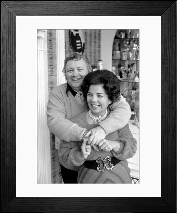 Framed Print : Harry Secombe and wife Myra. January 1975 75-00354-003