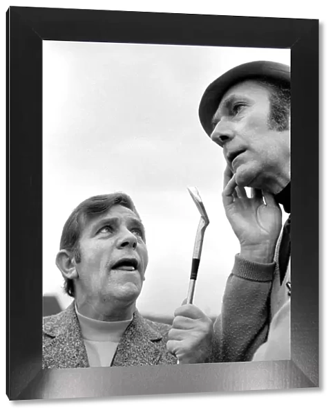 Humour: comedy. Norman Wisdom and Tony Fayne at Golf Course at Penynhell