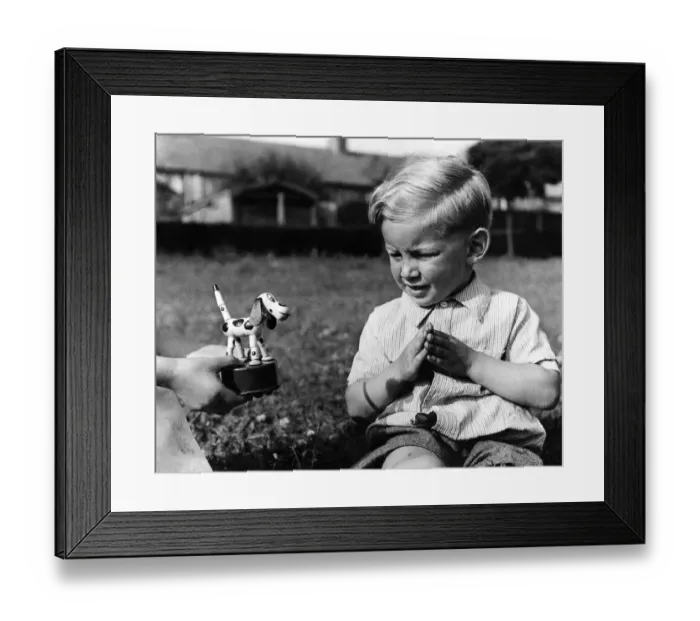 Framed Print : A boys best friend is his dog, they say, but how about when that dog is mechanical Framed Print : A boys best friend is his dog, they say, but how about when that dog is mechanical
