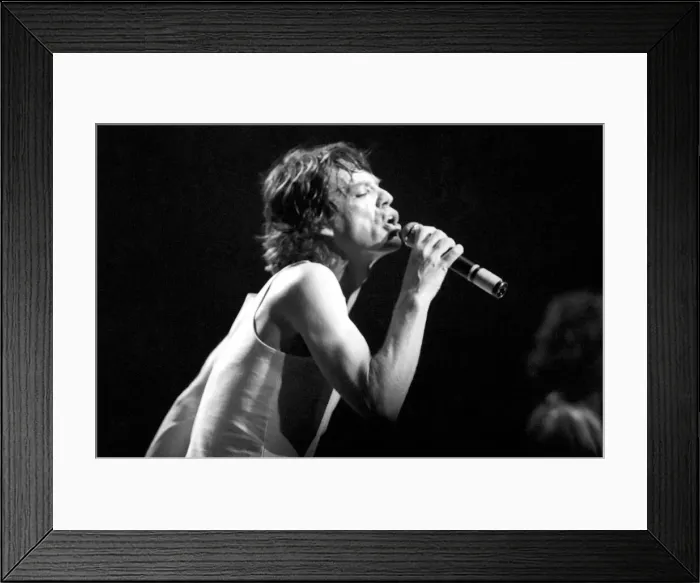 Framed Print : Rolling Stones in Concert: Mick Jagger back on the road for the first concert of their Framed Print : Rolling Stones in Concert: Mick Jagger back on the road for the first concert of their