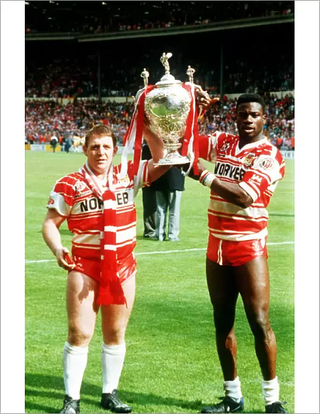 Rugby League Cup Final Wigan v Castleford : Andy Gregory & Martin Offiah