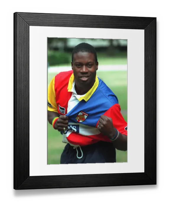 Framed Print : Martin Offiah, who joins the Rugby League team the London Broncos
