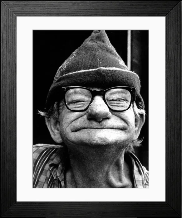 Framed Print : Barman Ken Hemming found his face was his fortune when he hit on a novel way to raise