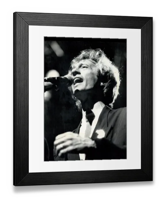 Framed Print : Robin Gibb of the Bee Gees, in concert at the Birmingham NEC. 22 / 6 / 1989 Framed Print : Robin Gibb of the Bee Gees, in concert at the Birmingham NEC. 22 / 6 / 1989