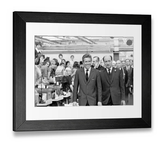 Framed Print : Lord Snowdon, husband of Princess Margaret, visits the Burton Framed Print : Lord Snowdon, husband of Princess Margaret, visits the Burton