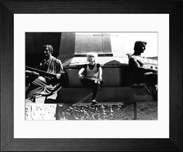 Framed Print : Pop diva Hazel O Connor relaxes on the George Stephenson monument Framed Print : Pop diva Hazel O Connor relaxes on the George Stephenson monument