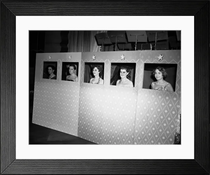 Framed Print : Television beauty competition Holiday Girl seen here being broadcast from Brighton Framed Print : Television beauty competition Holiday Girl seen here being broadcast from Brighton