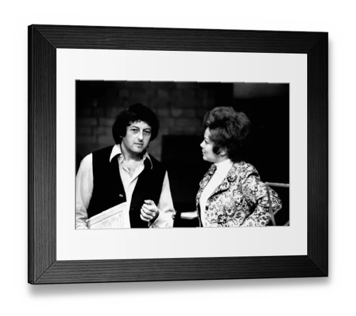 Framed Print : Andre Previn during rehearsals with the Northern Sinfonia for the City Hall Concert