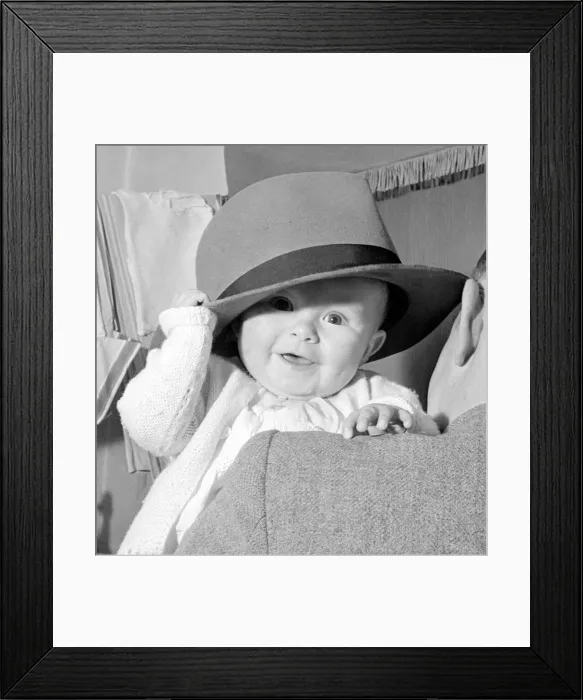 Framed Print : Just my style... Baby Joy Sidey, ages 6 months from Hayes, Middlesex