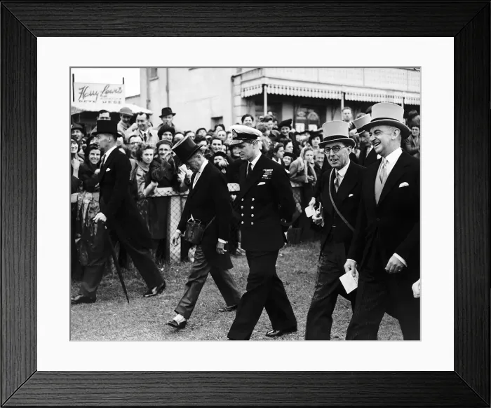 Framed Print : Duke Of Edinburgh Royalty at the Derby at Epsom. in June 1948 Framed Print : Duke Of Edinburgh Royalty at the Derby at Epsom. in June 1948