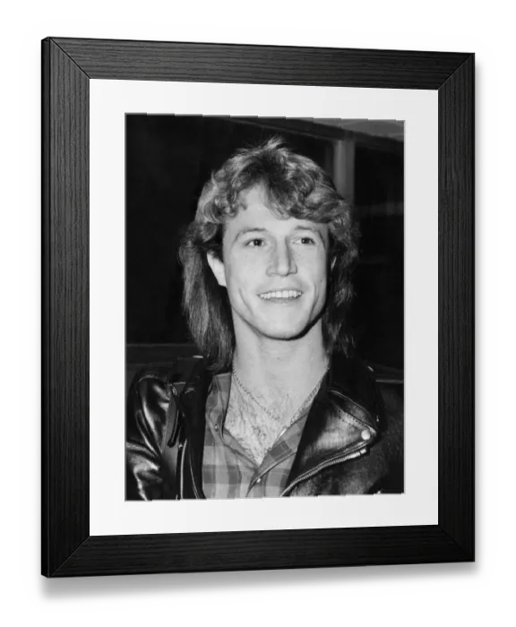 Framed Print : Andy Gibb, younger brother of Maurice, Barry and Robin Gibb of the Bee Gees pop group