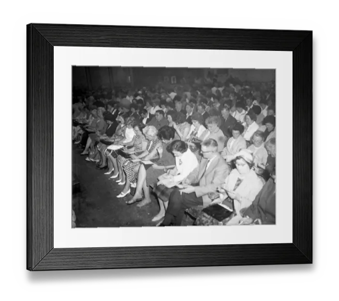 Framed Print : A game of bingo being played at the Rialto casino, Coventry Framed Print : A game of bingo being played at the Rialto casino, Coventry