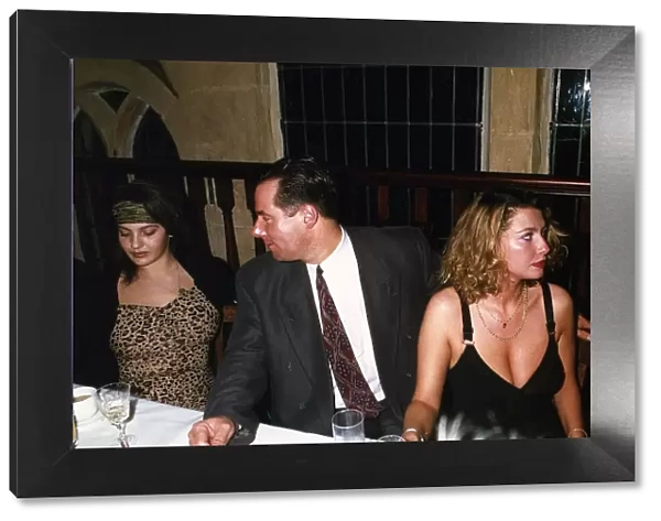 Former Leader of Liverpool Council Derek Hatton talking with Miss Bulgaria in