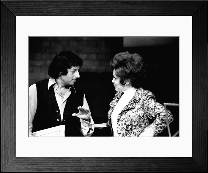 Framed Print : Andre Previn during rehearsals with the Northern Sinfonia for the City Hall Concert
