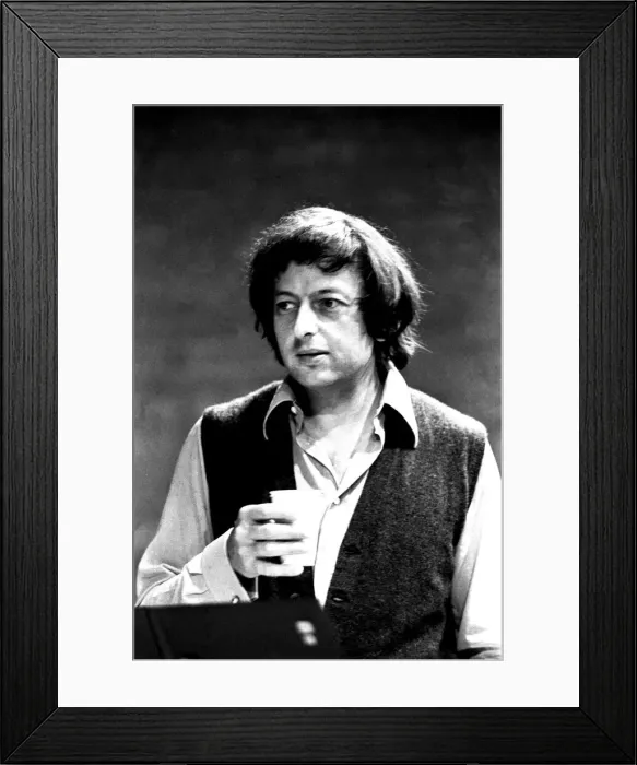 Framed Print : Andre Previn during rehearsals with the Northern Sinfonia for the City Hall Concert