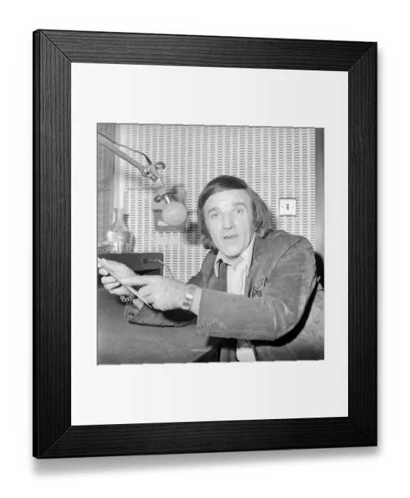 Framed Print : Disc Jockey Alan Freeman. October 1974 S74-6319 Framed Print : Disc Jockey Alan Freeman. October 1974 S74-6319