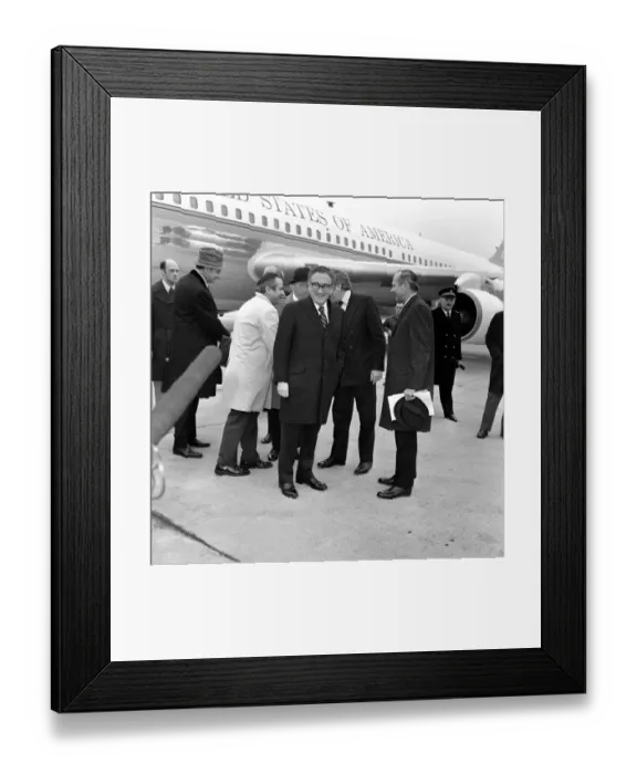 Framed Print : Dr. Henry Kissinger: U. S. Secretary of State seen here at London Airport