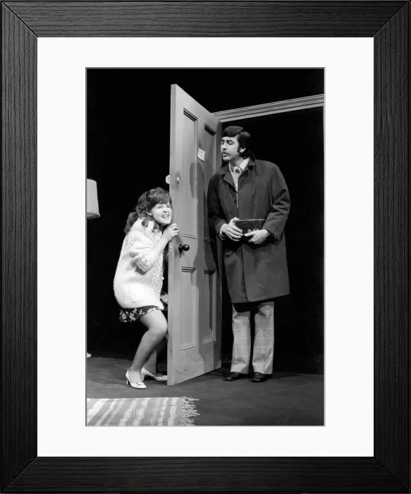 Framed Print : Actor John Alderton and actress wife Pauline Collins seen here on stage