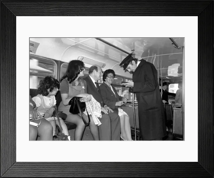 Framed Print : Stephen Lewis (Actor) seen here in the role of bus inspector Blakey from iOn the busesI