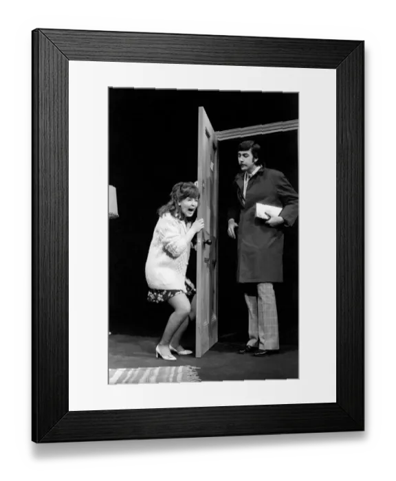 Framed Print : Actor John Alderton and actress wife Pauline Collins seen here on stage