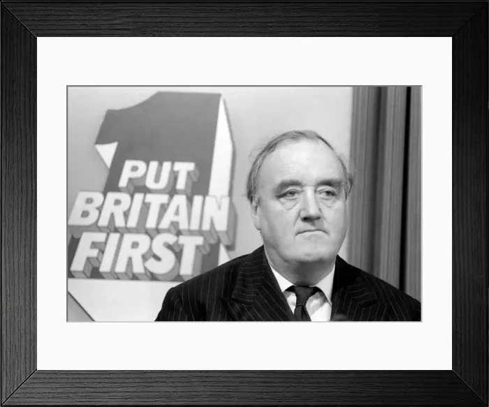 Framed Print : General Election 1974: Conservative party press conference at their H. Q