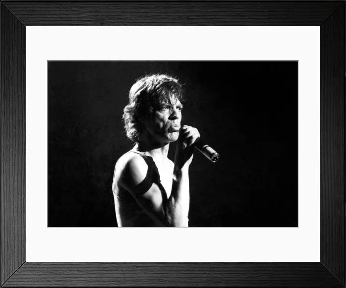Framed Print : Rolling Stones in Concert: Mick Jagger back on the road for the first concert of their