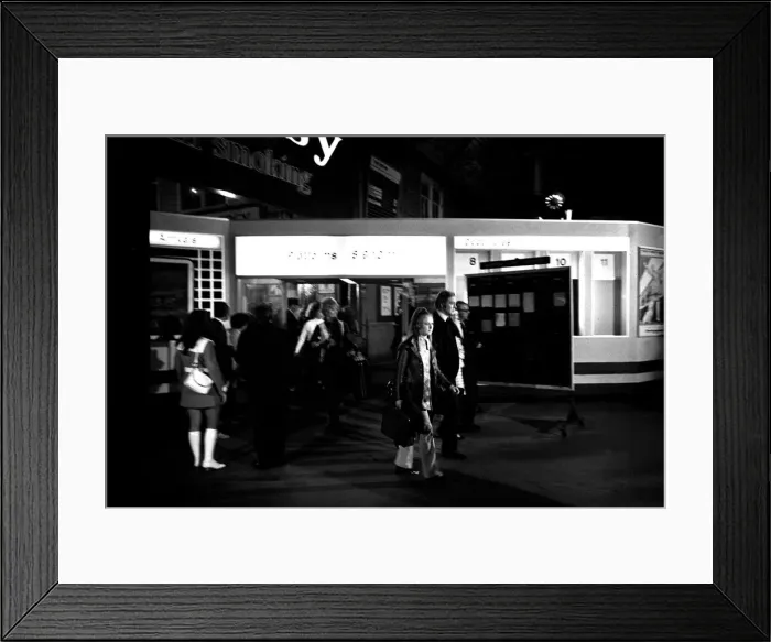 Framed Print : Film legend Michael Caine in Newcastle Central Station during the filming of Get Carter